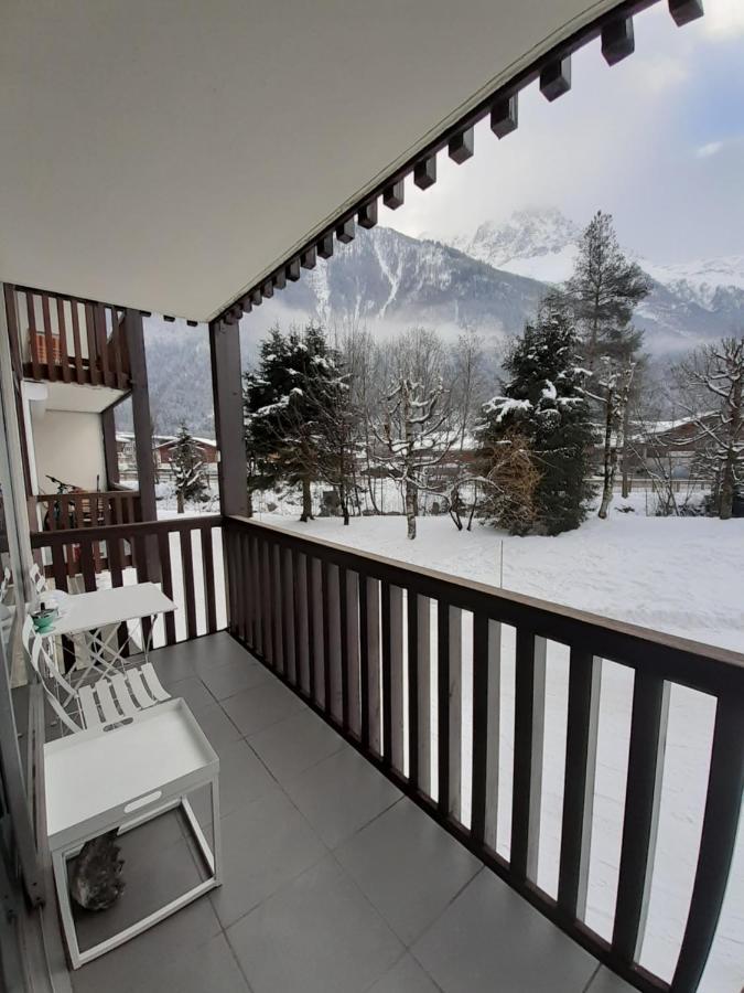 studio quartier calme centre ville vue mont Blanc Chamonix Esterno foto