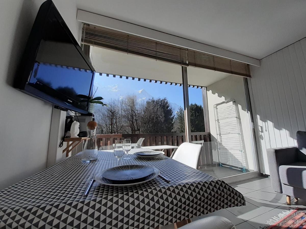 studio quartier calme centre ville vue mont Blanc Chamonix Esterno foto